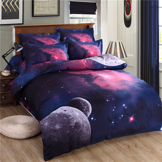 Starry Sky Print 4Pc Bedding Set