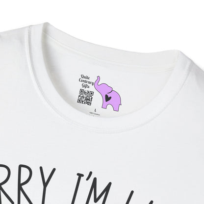 Sorry I'm Late My Cat Was Sitting On Me Adult T-shirt