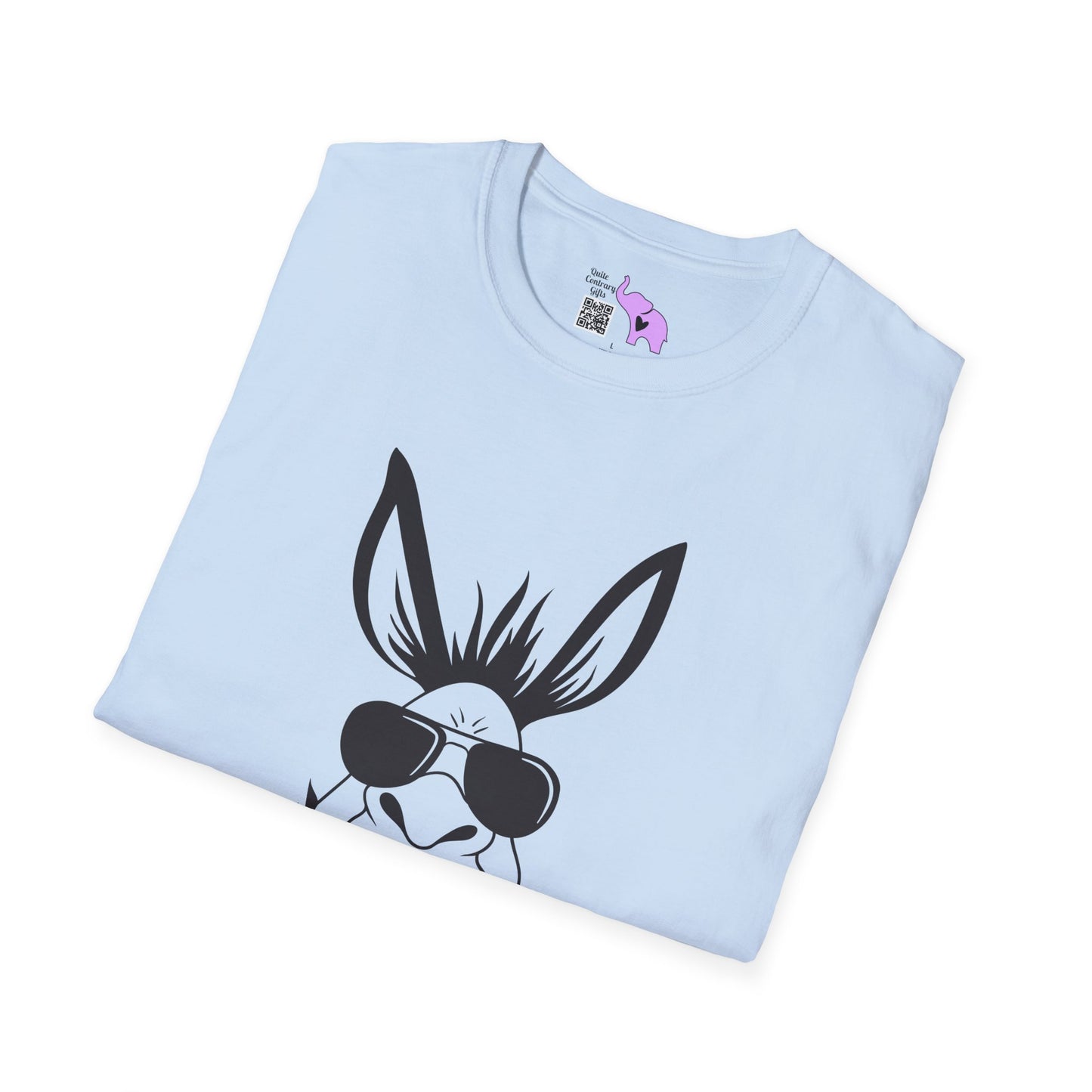 Funny Donkey w/Sunglasses Adult T-shirt