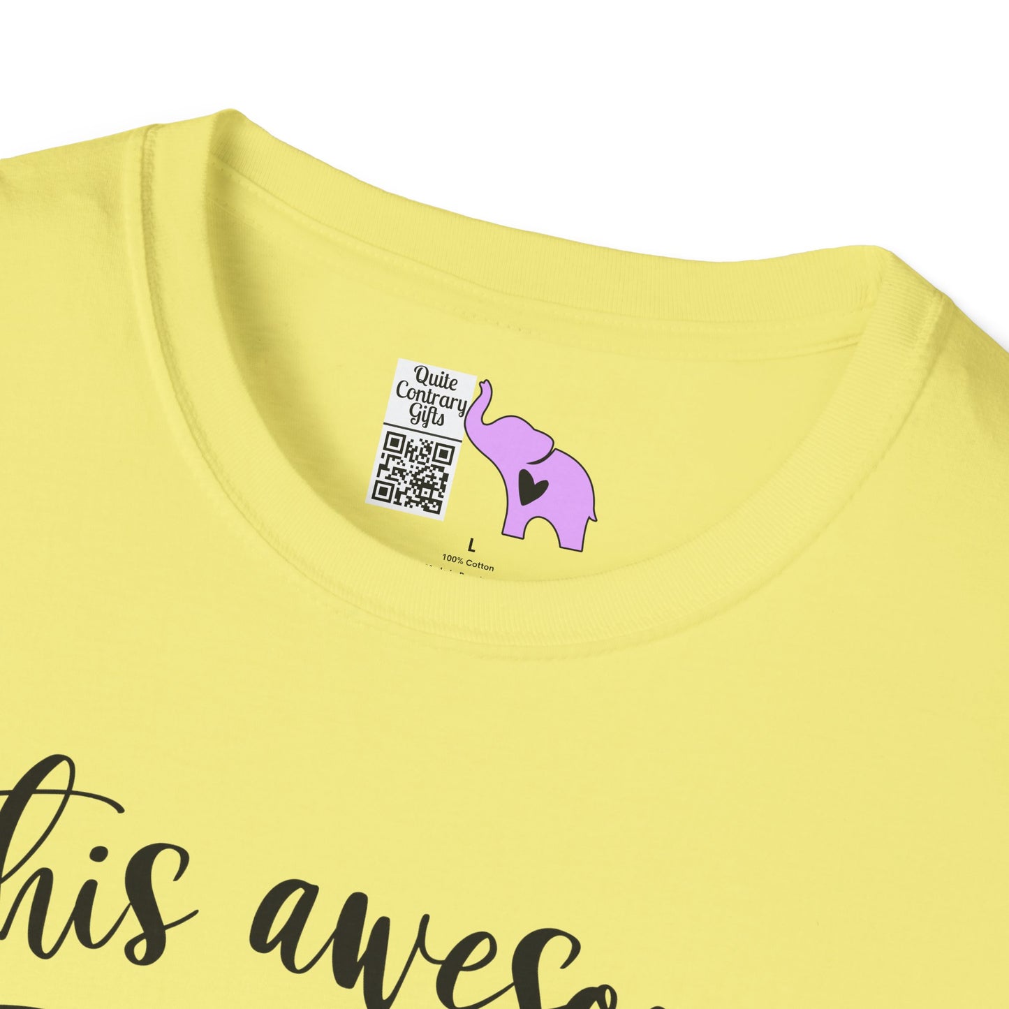 ""This Awesome Dad Belongs To... Adult T-shirt (Personalizable)