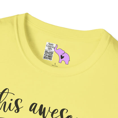 ""This Awesome Dad Belongs To... Adult T-shirt (Personalizable)