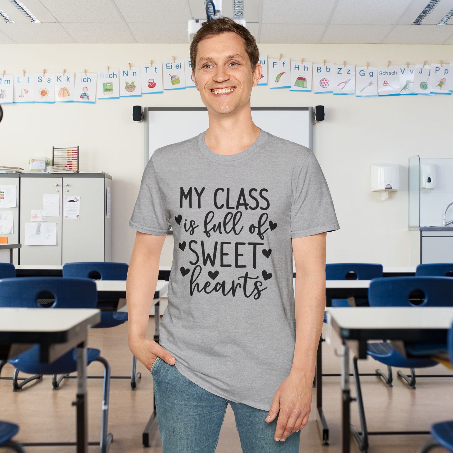 My Class is Full of Sweet Hearts Adult T-shirt