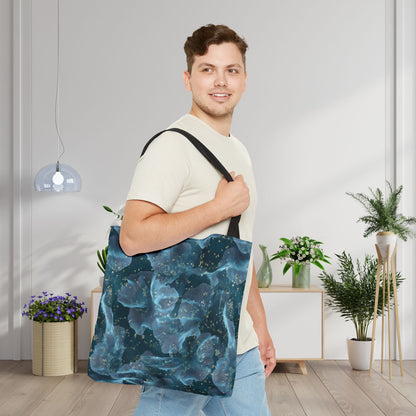 Midnight Sheer & Lace Canvas Tote Bag