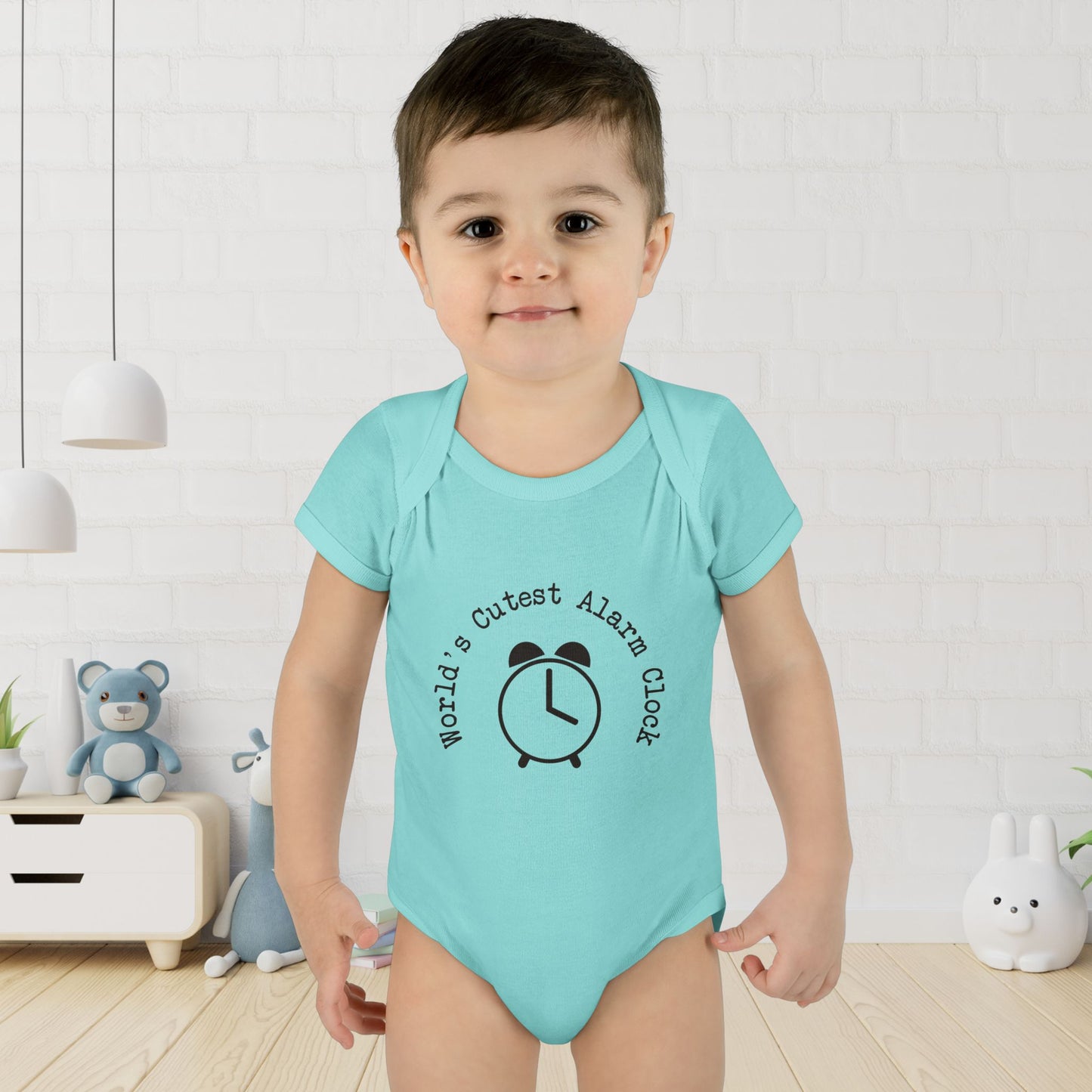 World's Cutest Alarm Clock Infant Onesie