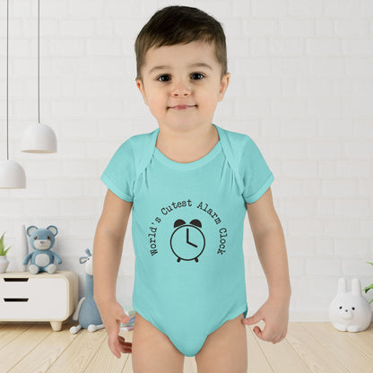 World's Cutest Alarm Clock Infant Onesie
