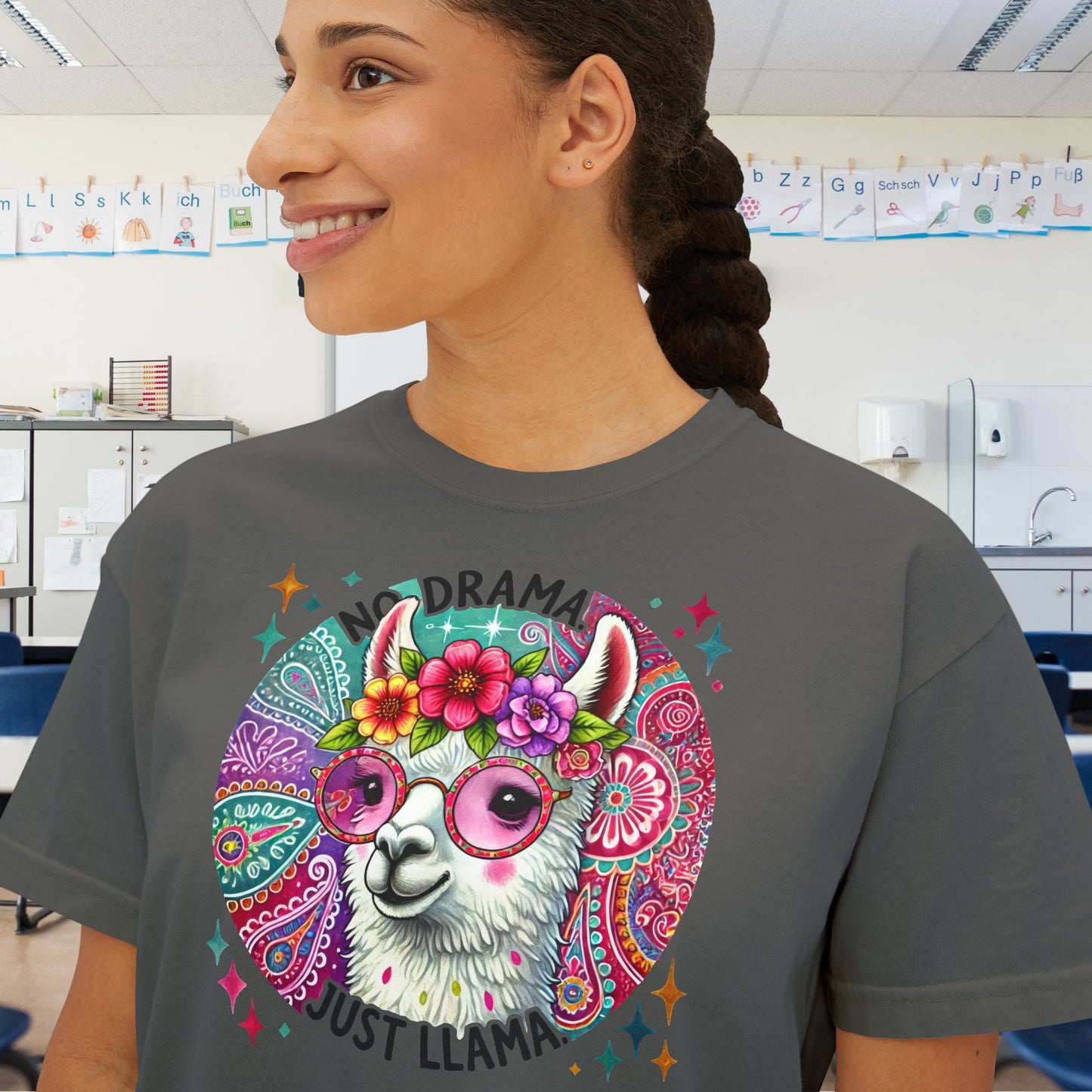 No Drama Just Llama Women's Boxy Tee