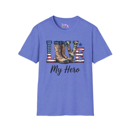 Love My Hero (Military Boots) Adult T-Shirt