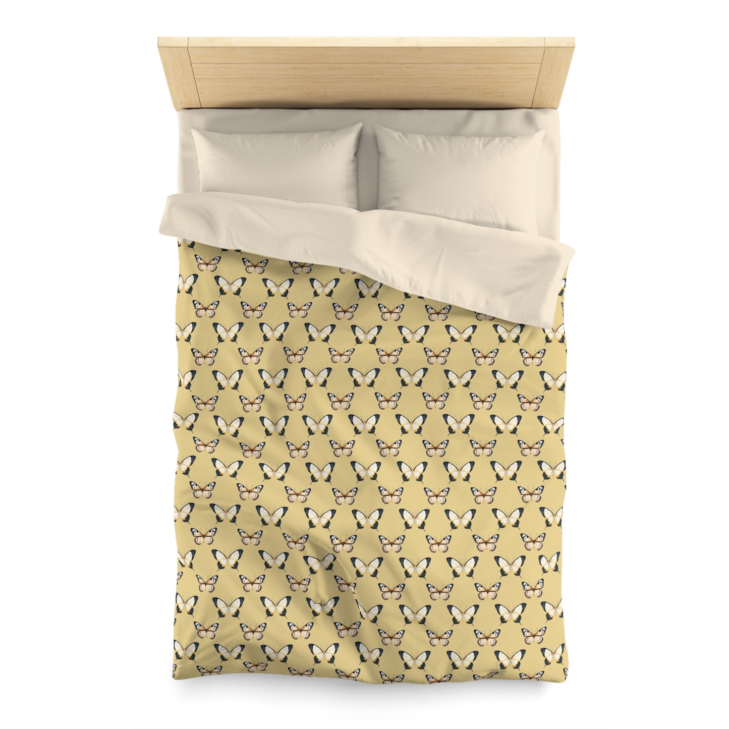 Golden Flutter Microfiber Duvet Cover