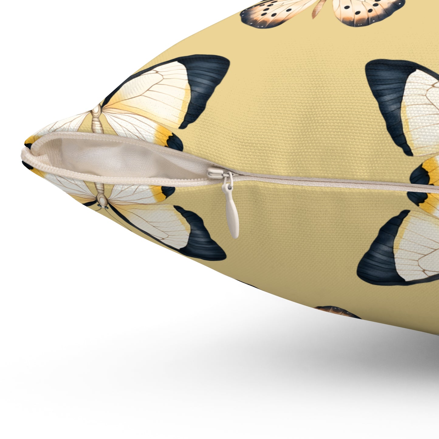 Golden Flutter Throw Pillow