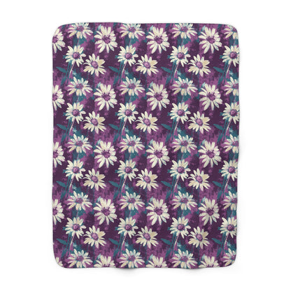 Twilight Daisy Meadow Fleece Blanket