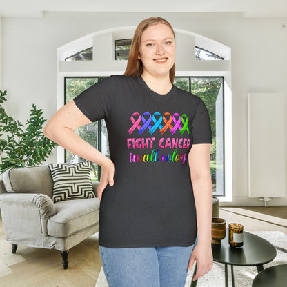 Fight Cancer in All Colors 4 Adult T-shirt