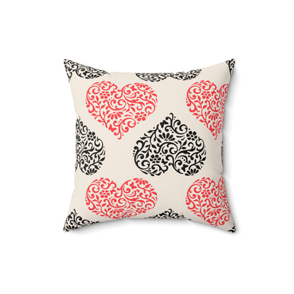 Rustic Hearts Throw Pillow