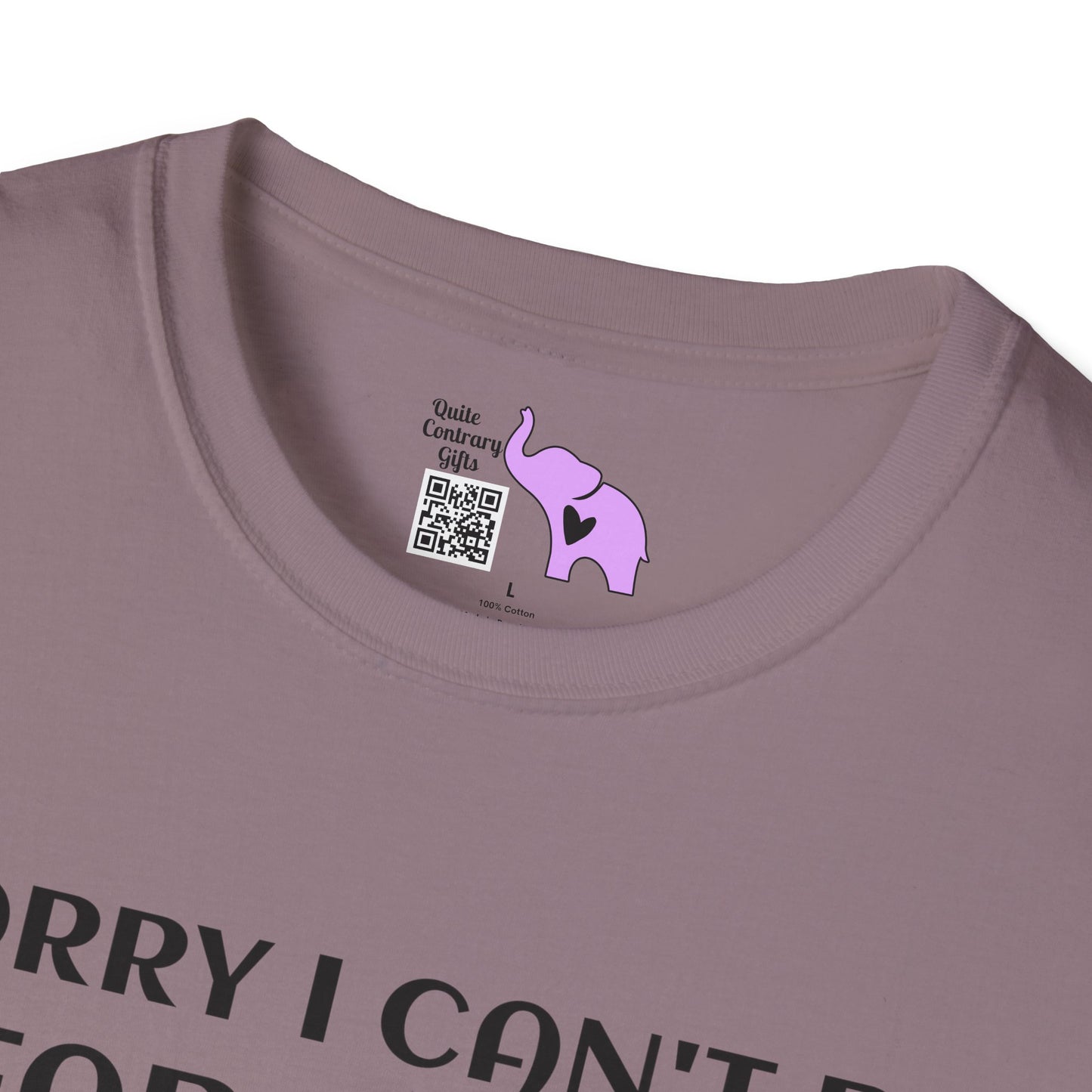 Sorry I Can't Be Fabulous Today... Adult T-shirt