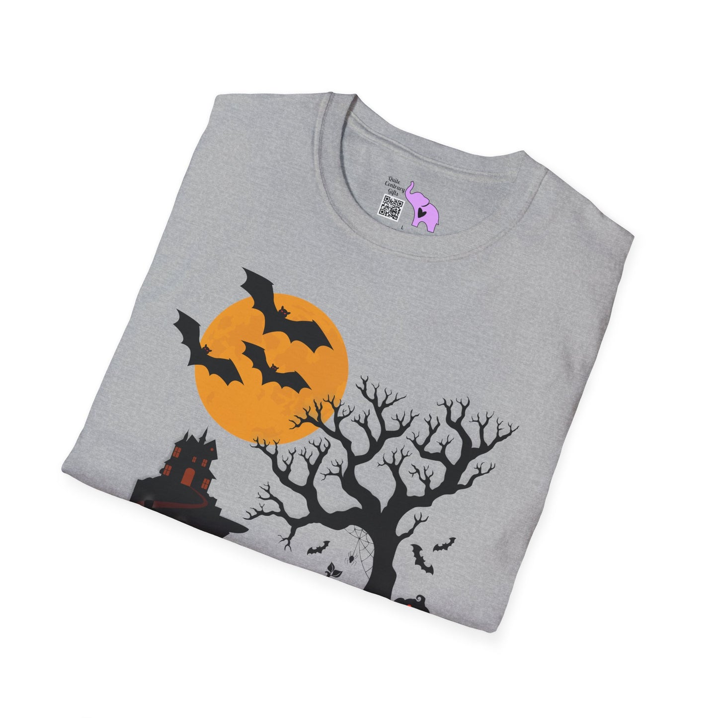 Spooky House & Graveyard Adult T-shirt