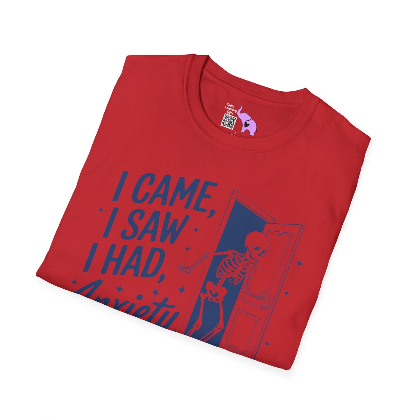 I Came I Saw I Had Anxiety So I Left Adult T-shirt