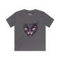 Spooky Black Cat Face Youth Softstyle Tee