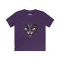 Spooky Black Cat Face Youth Softstyle Tee