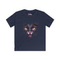 Spooky Black Cat Face Youth Softstyle Tee