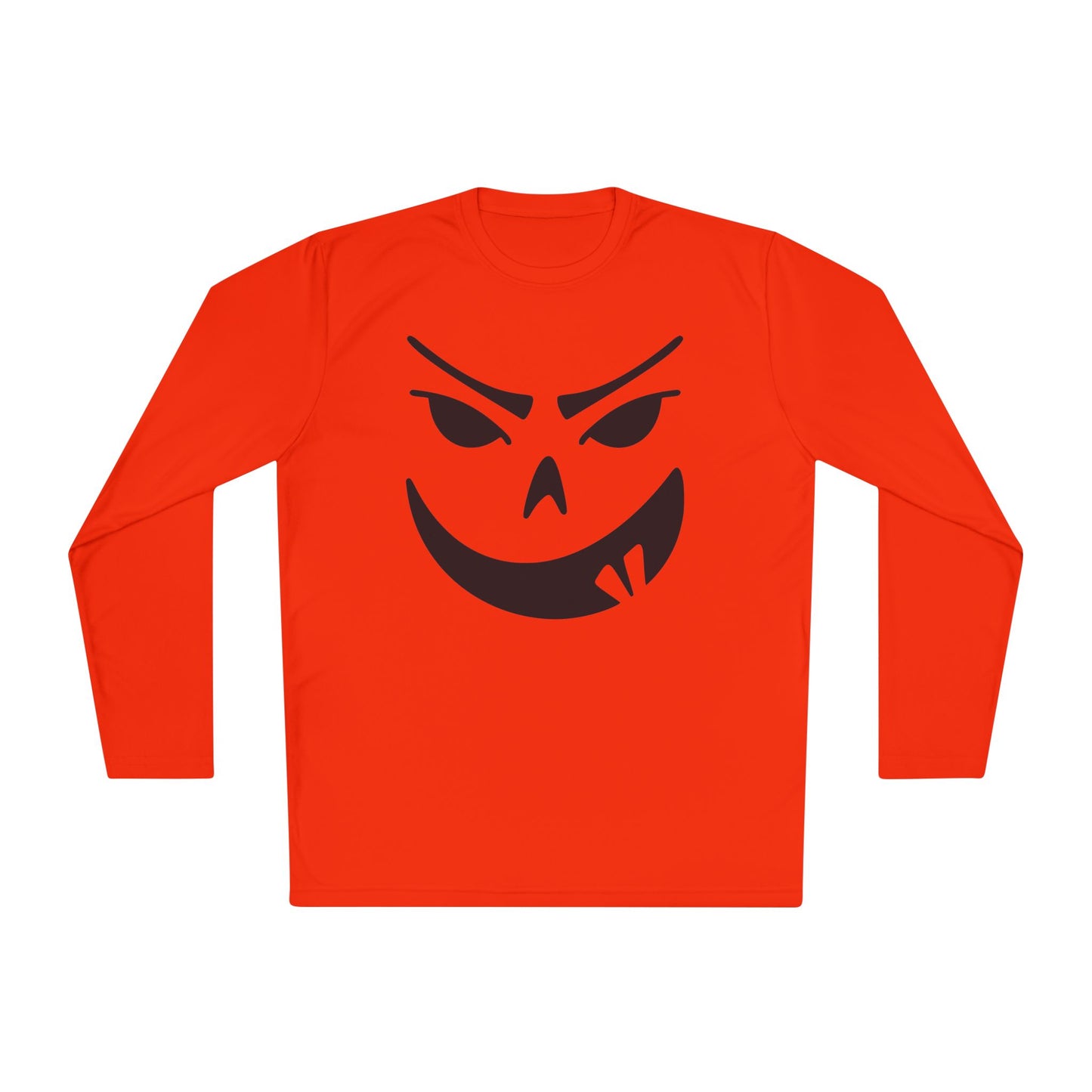 Goofy Grin Jack-O-Lantern Adult Long Sleeve Tee