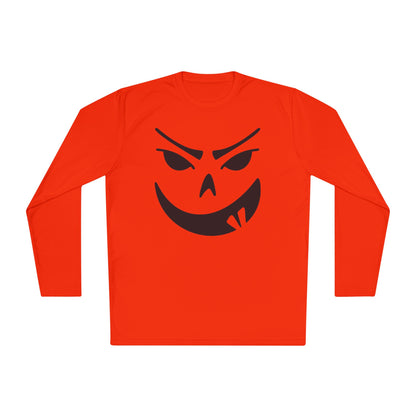 Goofy Grin Jack-O-Lantern Adult Long Sleeve Tee
