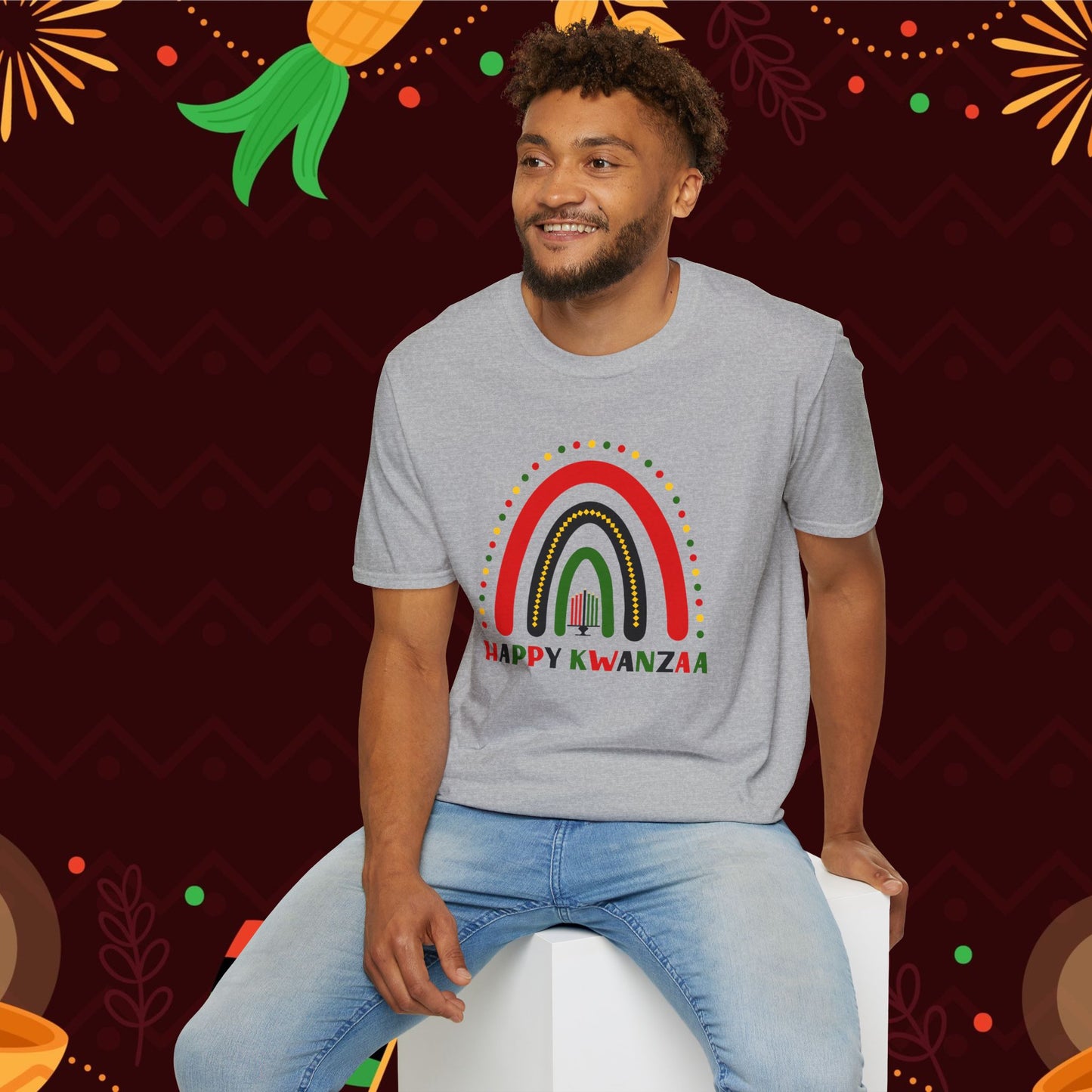 Happy Kwanzaa Arch Adult T-shirt