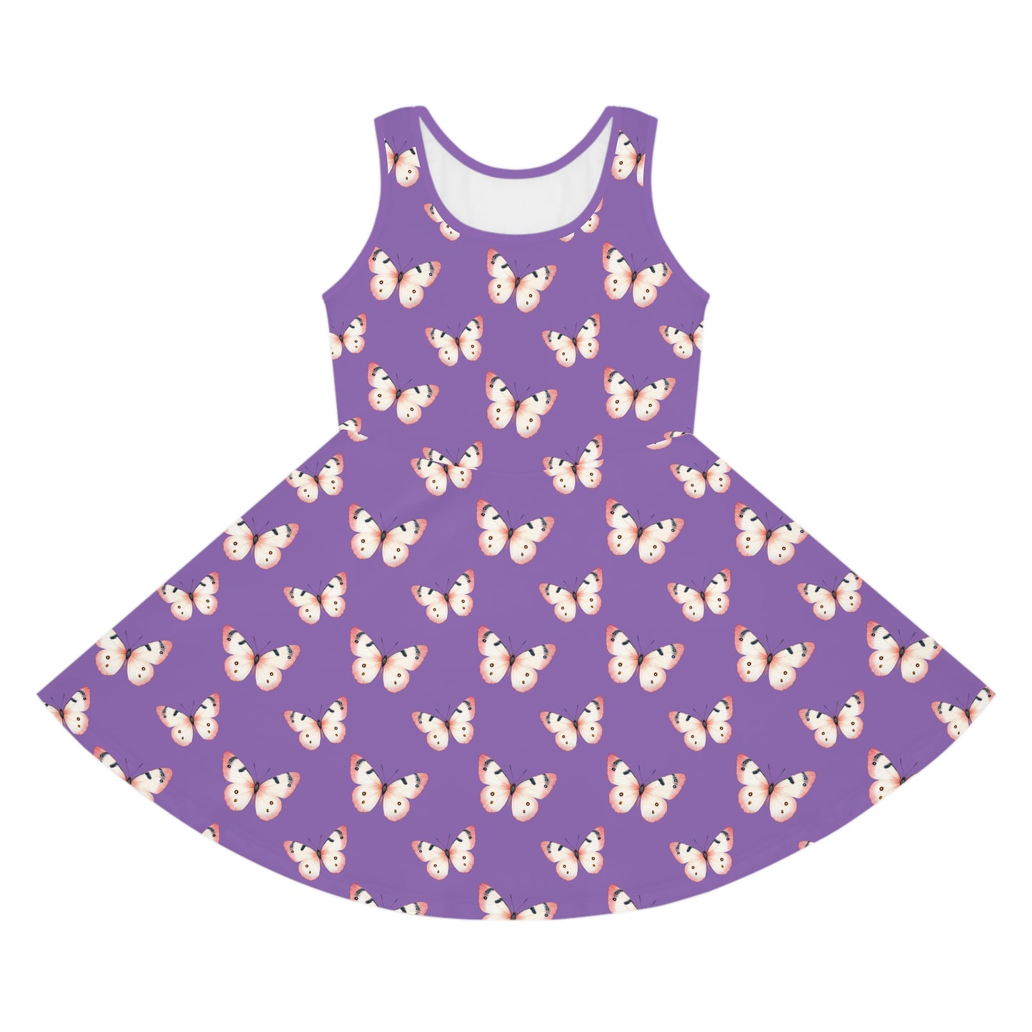 Lavender Flutter Girls' Sleeveless Sundress