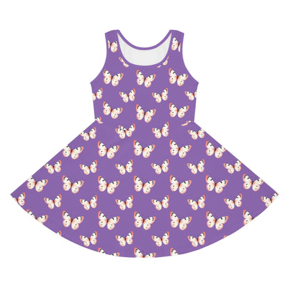 Lavender Flutter Girls' Sleeveless Sundress