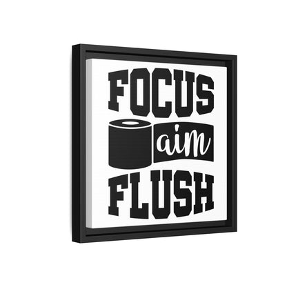 Focus Aim Flush Framed Canvas Bathroom Art