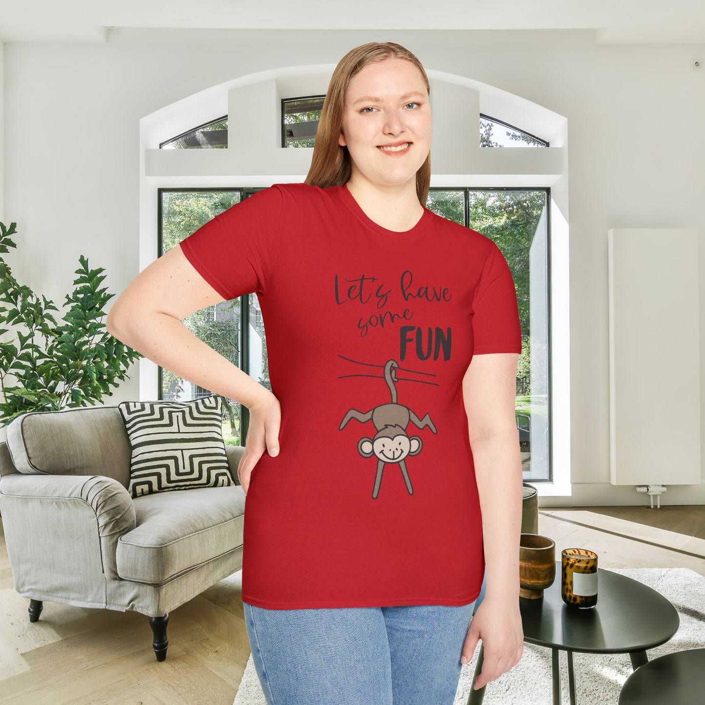 Let's Have Some Fun (Monkey) Adult T-shirt