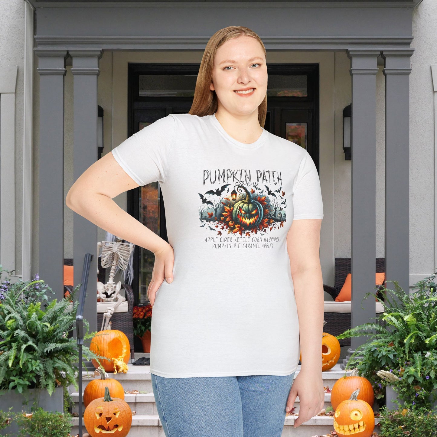 Spooky Pumpkin Patch Adult T-shirt
