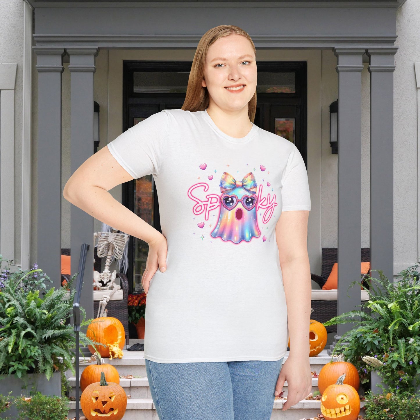 Spooky Pastel Ghost Adult T-shirt
