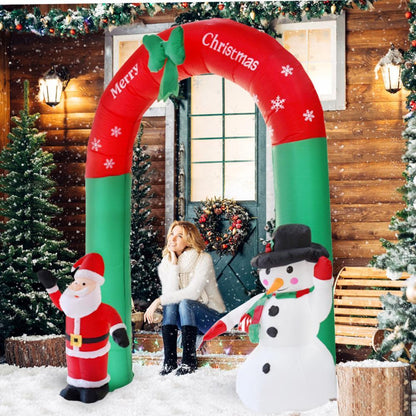 Inflatable Christmas Arch with Santa and Snowman or Santa Claus