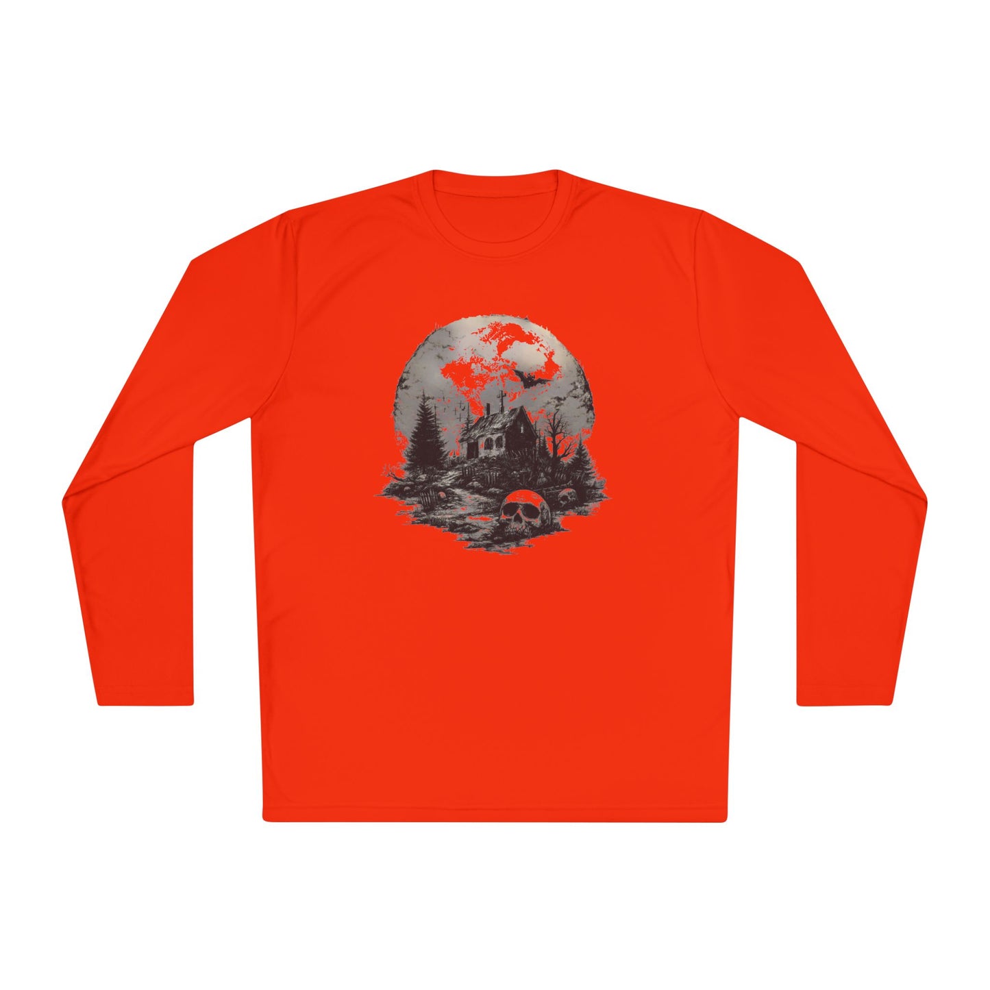 Creepy Full Moon Adult Long Sleeve Tee