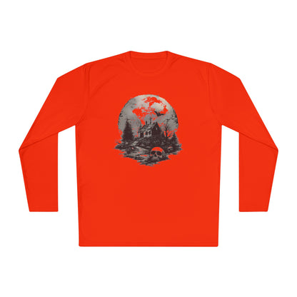 Creepy Full Moon Adult Long Sleeve Tee