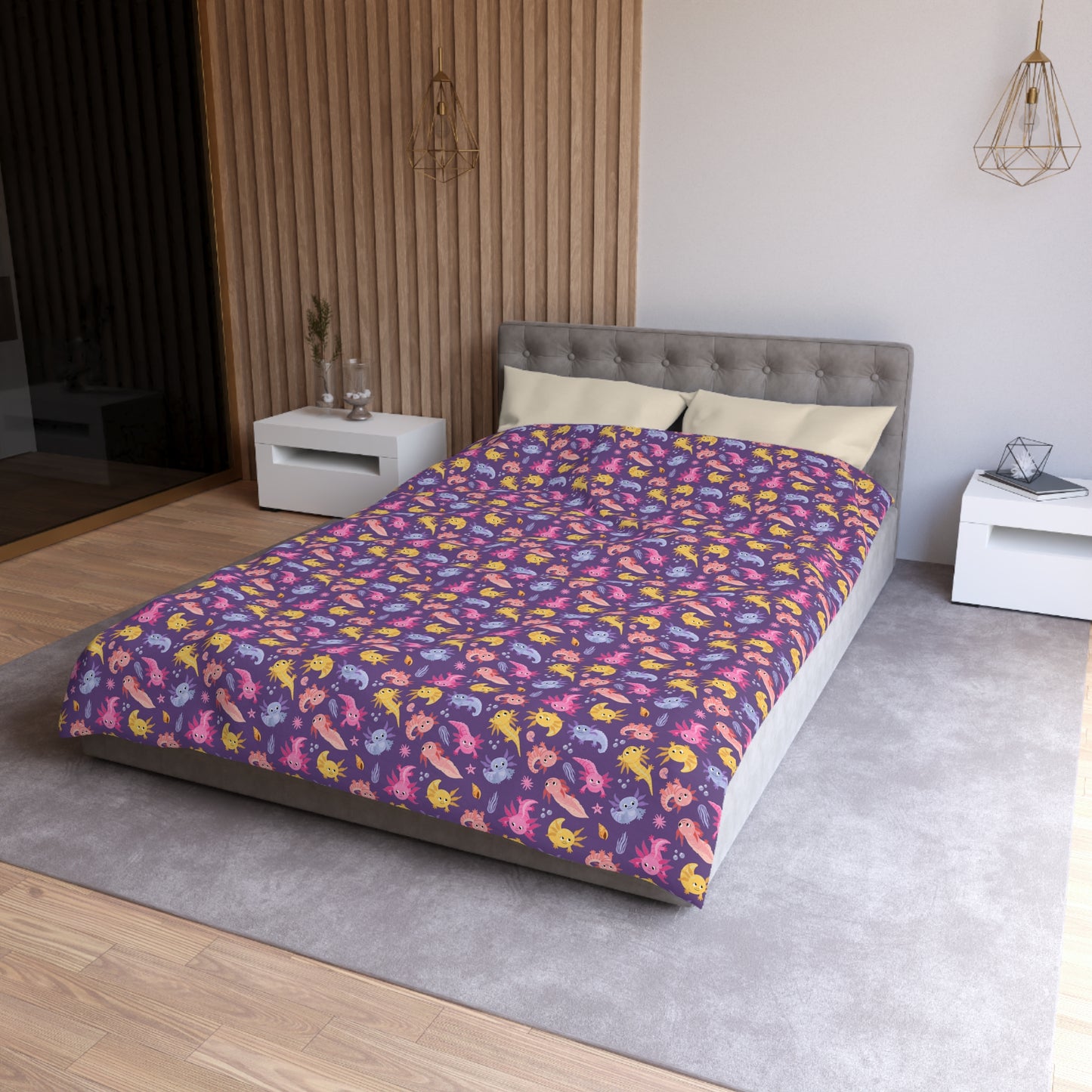 Axolotl Adventures Microfiber Duvet Cover
