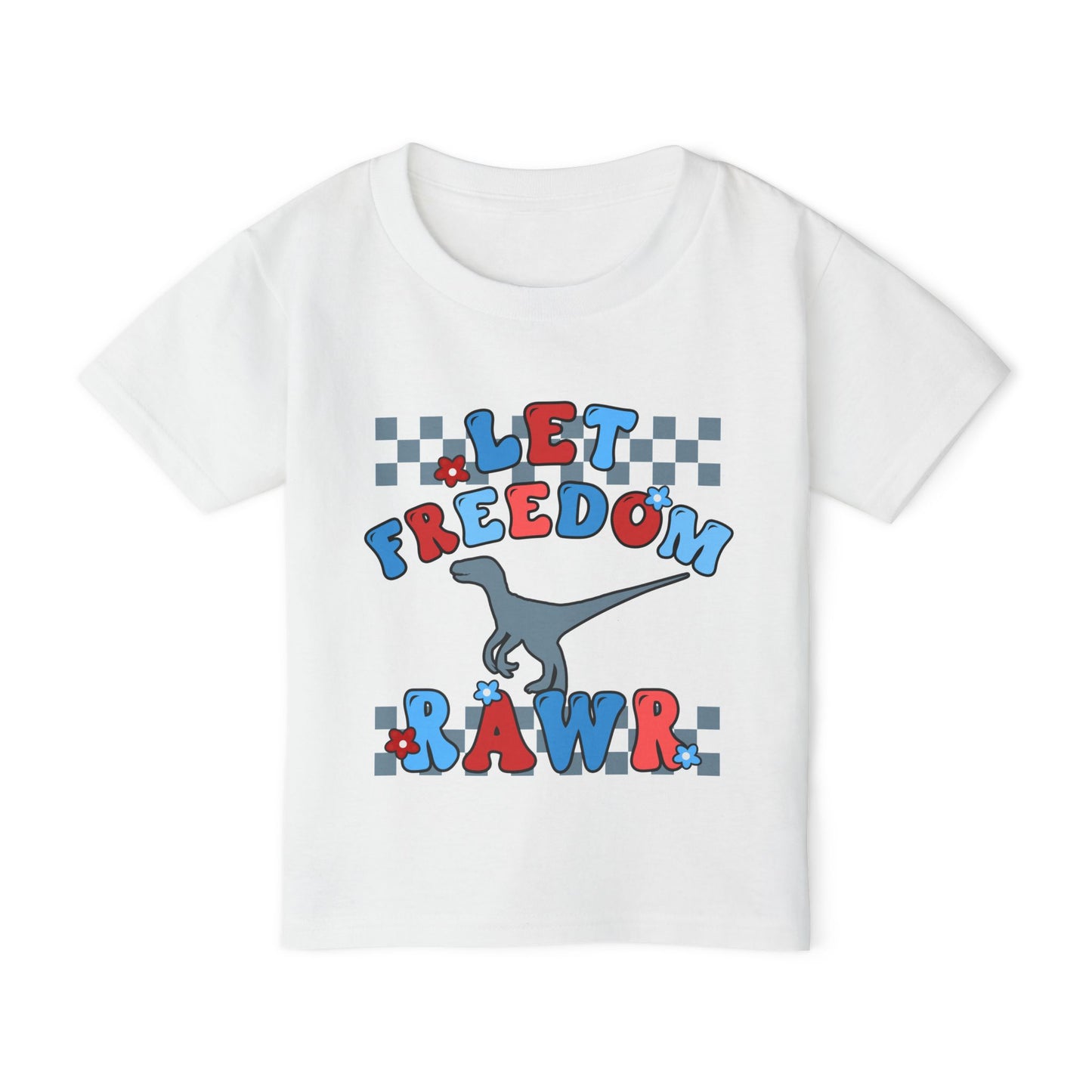 Let Freedom Rawr (Dinosaur) Heavy Cotton™ Toddler T-shirt