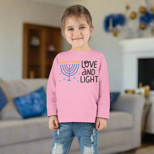 Hanukkah Love & Light Toddler Long Sleeve Tee