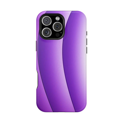 Purple Gradient Stripes MagSafe® Compatible Tough Case for iPhone