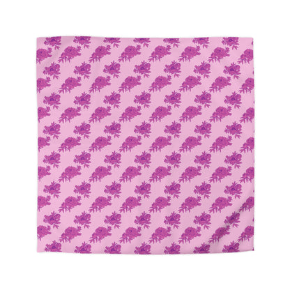 Bubblegum Bloom Peonies Microfiber Duvet Cover