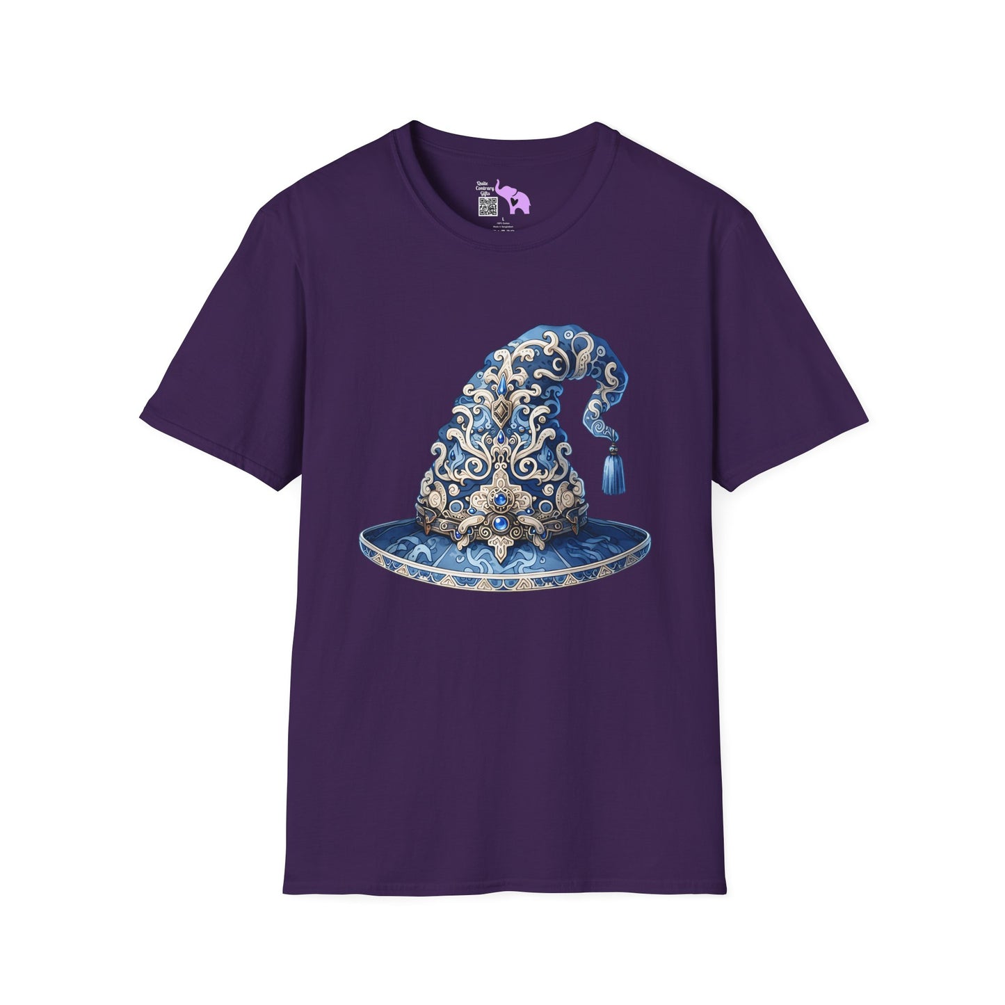 Blue & Silver Witch Hat Adult Unisex Tshirt