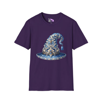 Blue & Silver Witch Hat Adult Unisex Tshirt