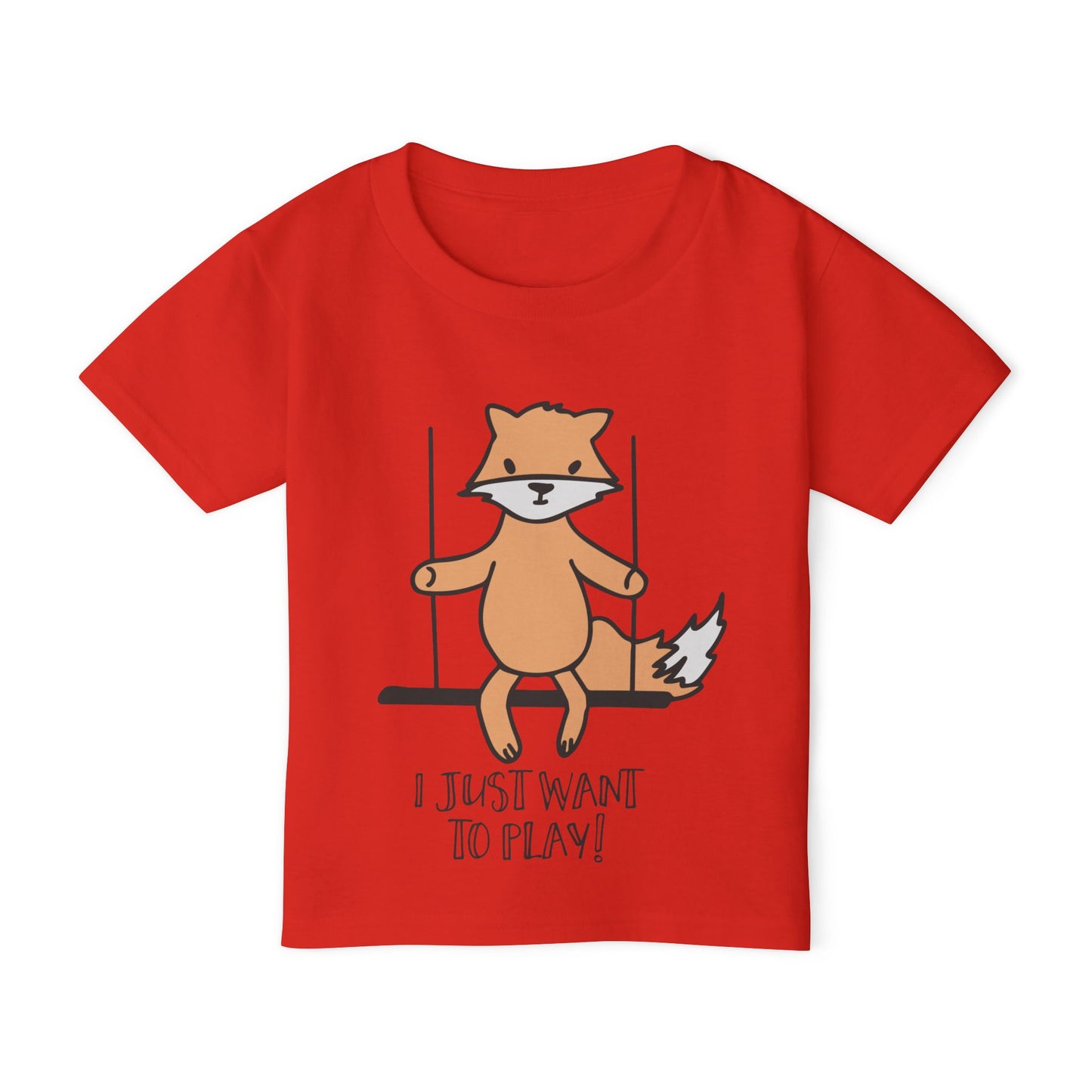 I Just Want To Play (Fox) Heavy Cotton™ Toddler T-shirt