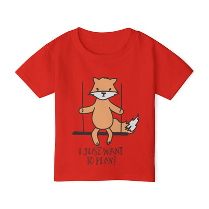 I Just Want To Play (Fox) Heavy Cotton™ Toddler T-shirt