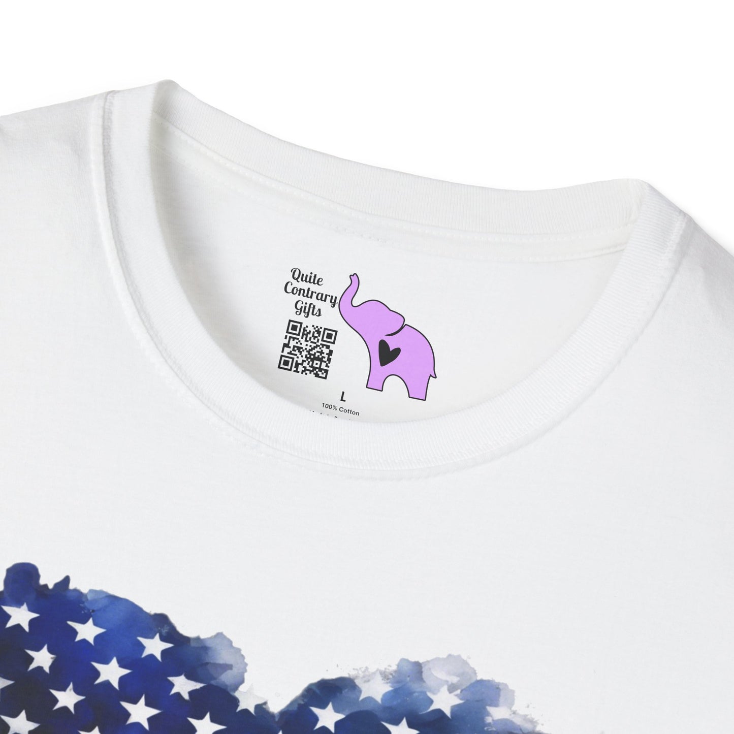 American Flag Heart w/Eagle Adult T-shirt