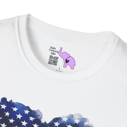 American Flag Heart w/Eagle Adult T-shirt