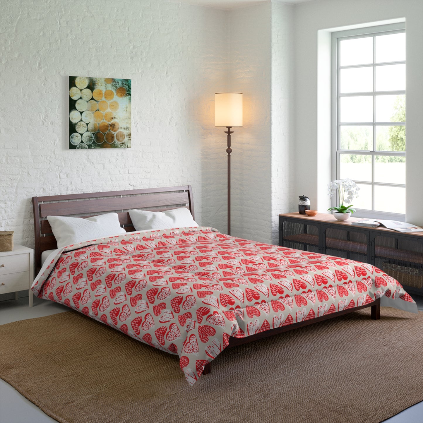 Doodle Hearts Comforter