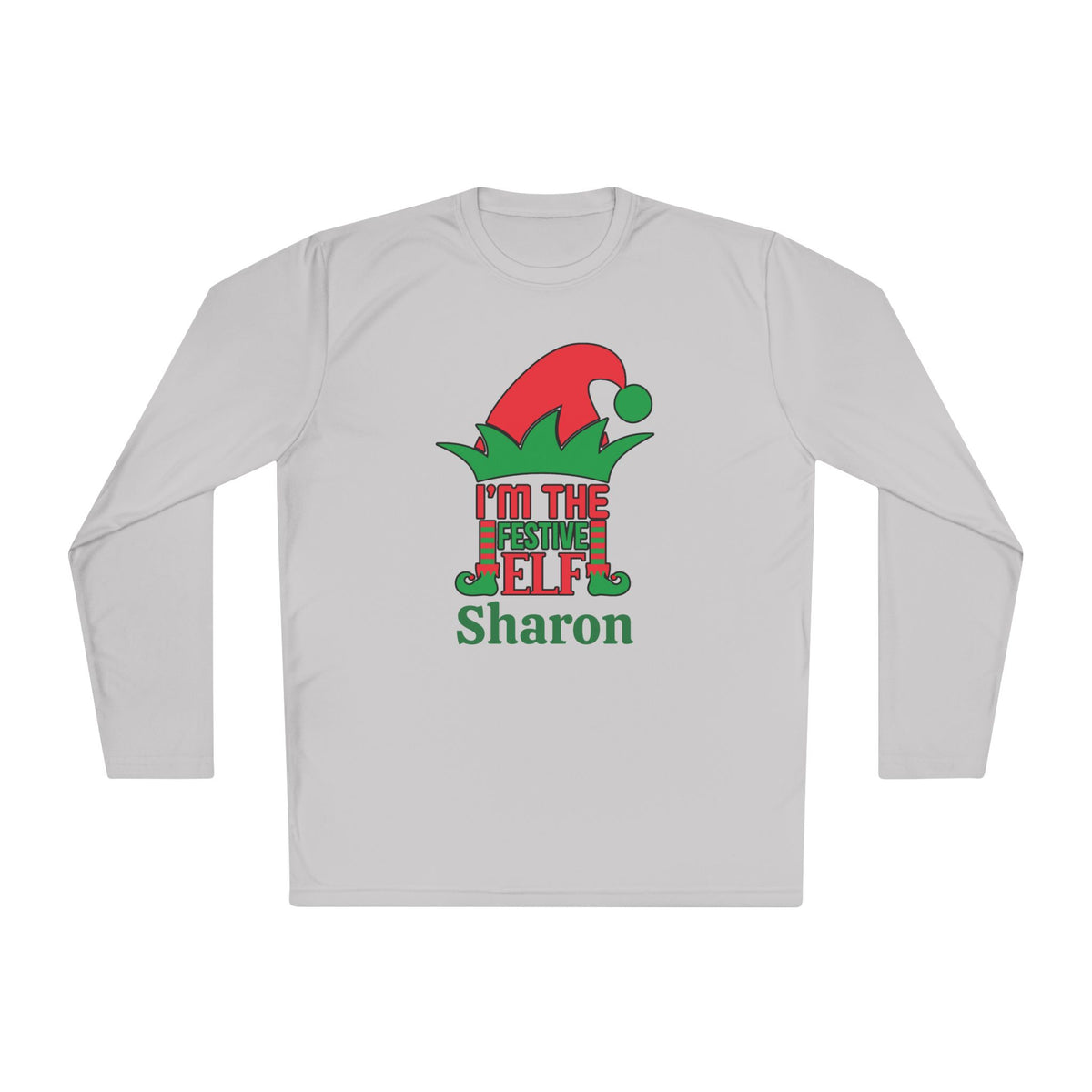 I'm The Festive Elf Personalized Adult Long Sleeve Tee