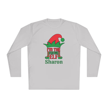 I'm The Festive Elf Personalized Adult Long Sleeve Tee