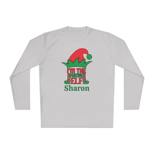 I'm The Festive Elf Personalized Adult Long Sleeve Tee