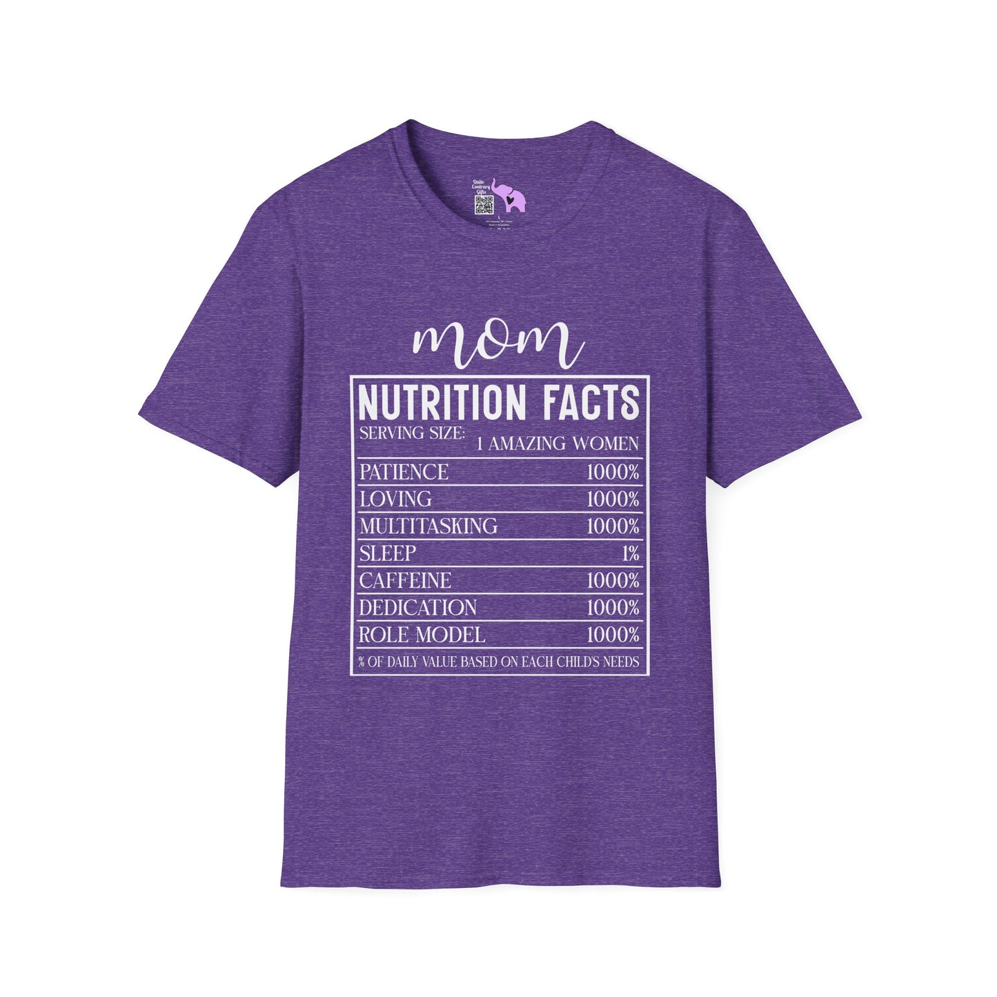 Mom Nutrition Facts Adult T-shirt